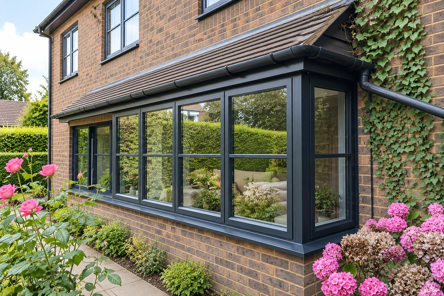 Replacement window installation on a British house