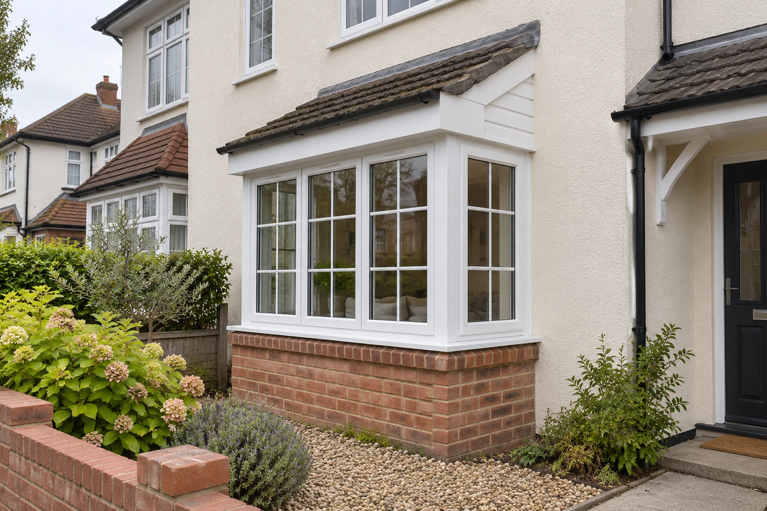 Bay & bow windows window example on a UK property