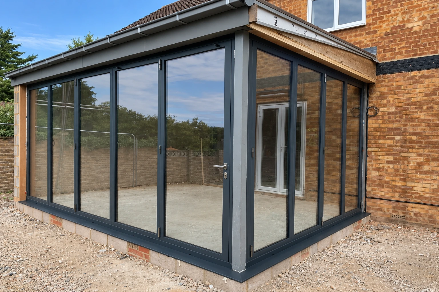Bifold door inspiration: Anthracite corner glazing