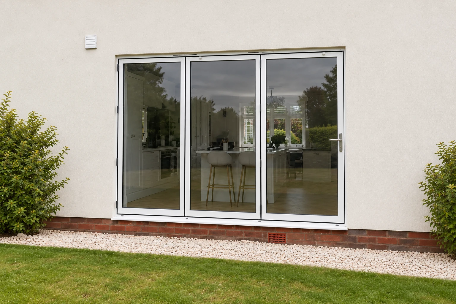 Bifold door inspiration: White · rendered home