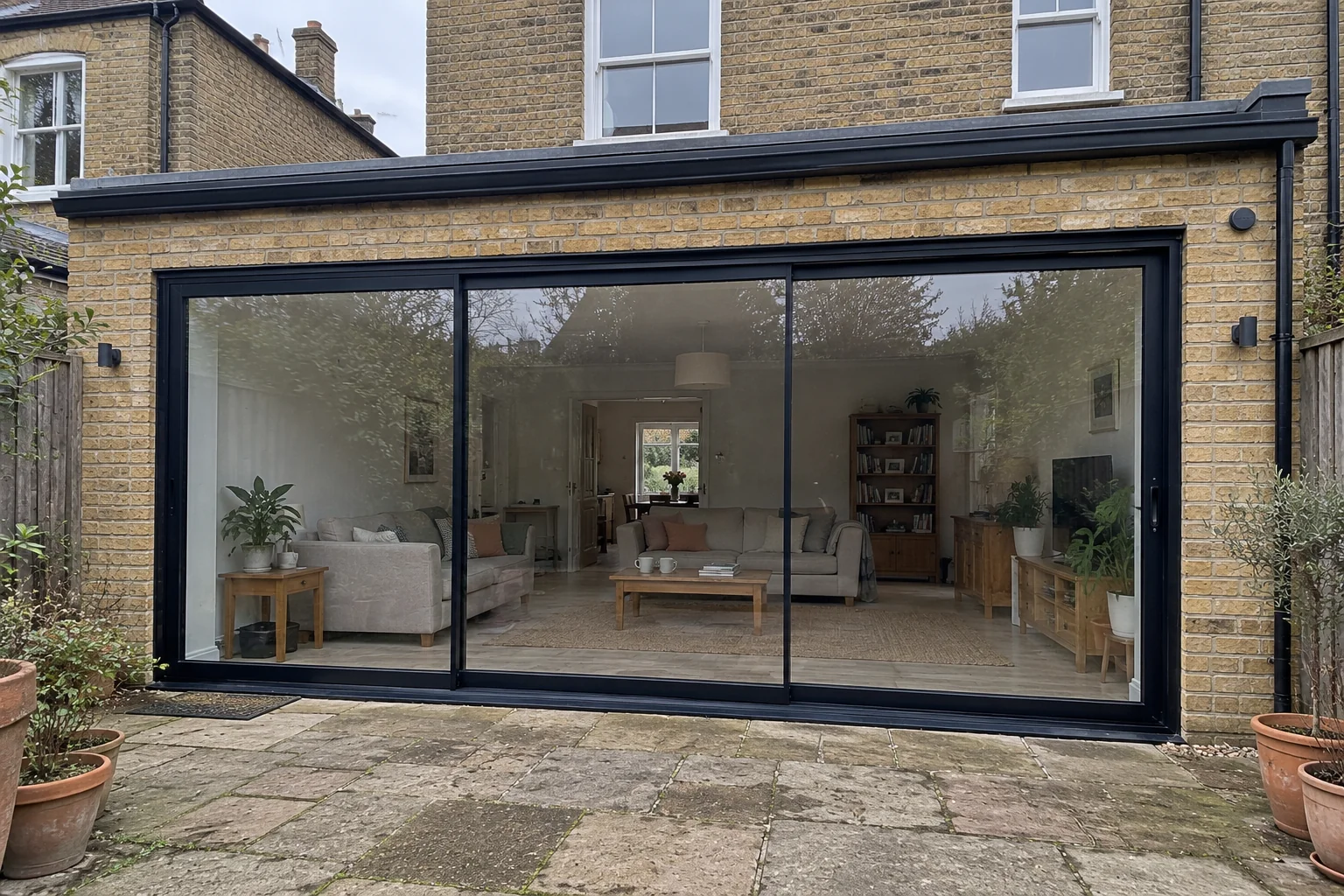Sliding patio doors: Victorian terrace