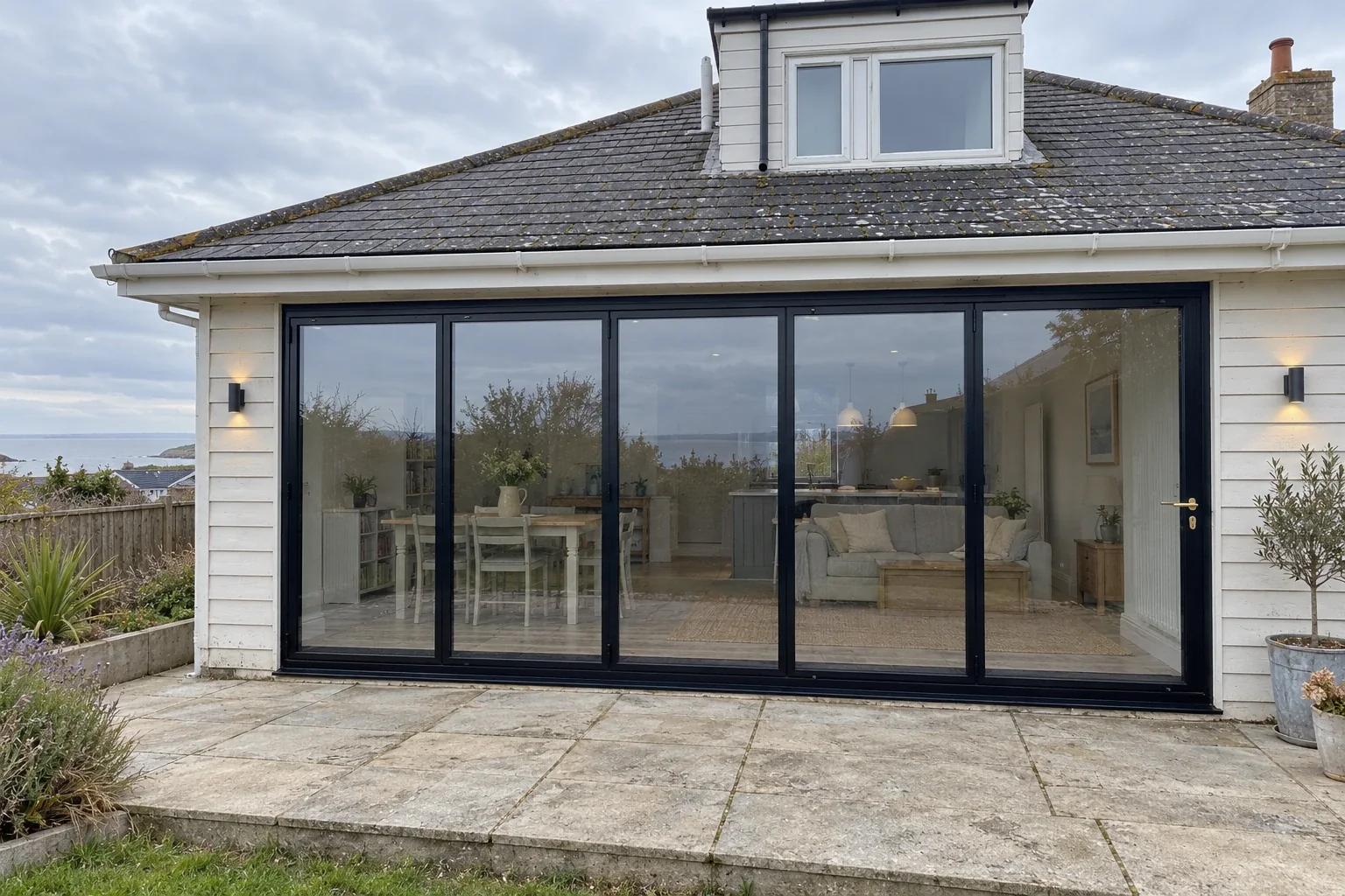 Bifold door inspiration: Black · coastal property